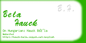 bela hauck business card